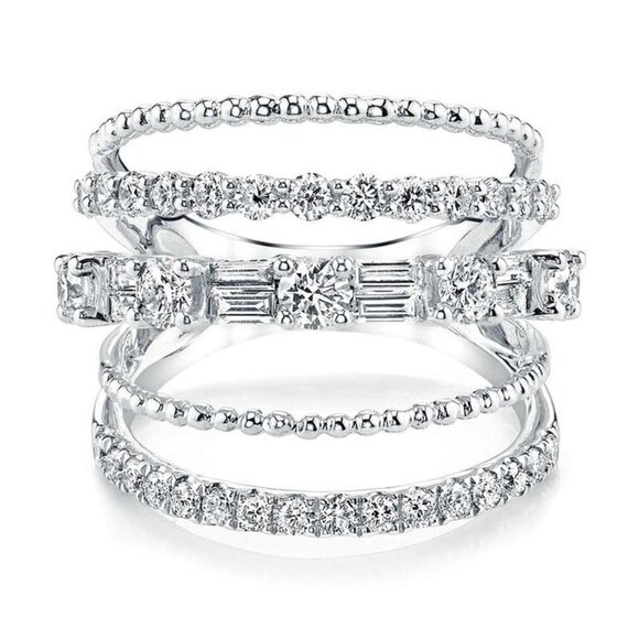 Jewelry - 🍂  Latest Design 925 Silver Plated White CZ Wedding Ring, FB16FA1133
